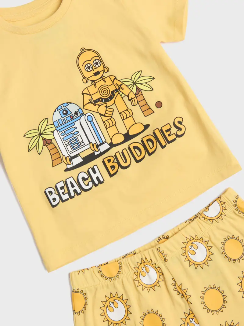 Pigiama a 2 pezzi Star Wars - giallo chiaro miniatura 3