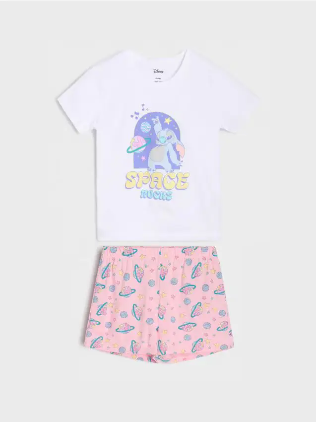 Pigiama a 2 pezzi Stitch - bianco