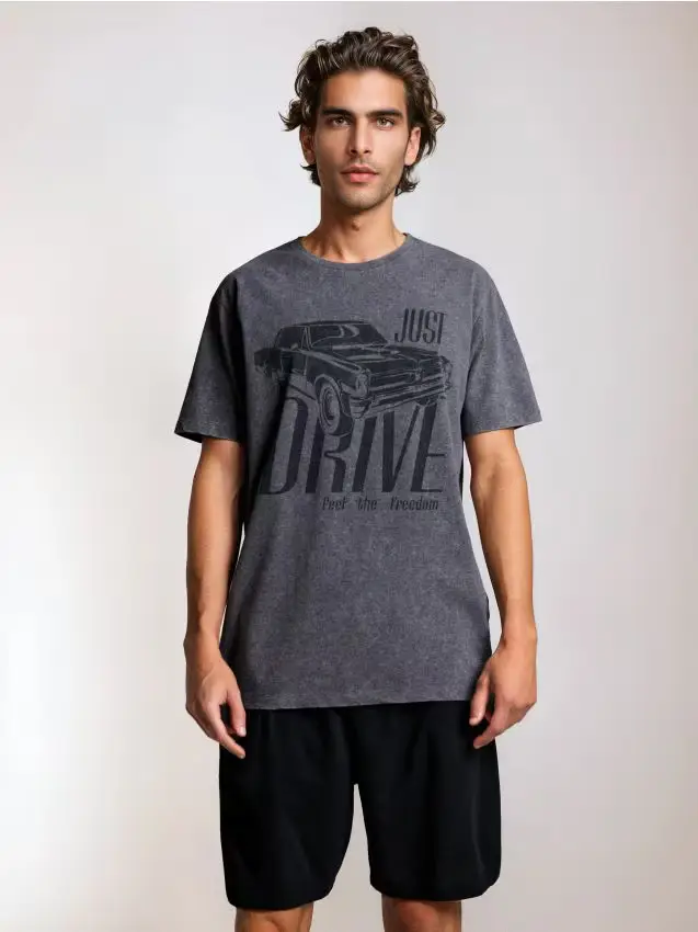 Pigiama a due pezzi con stampa - multicolor