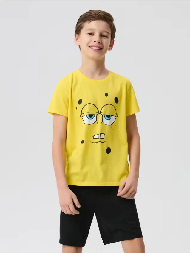 Pigiama a due pezzi SpongeBob - giallo