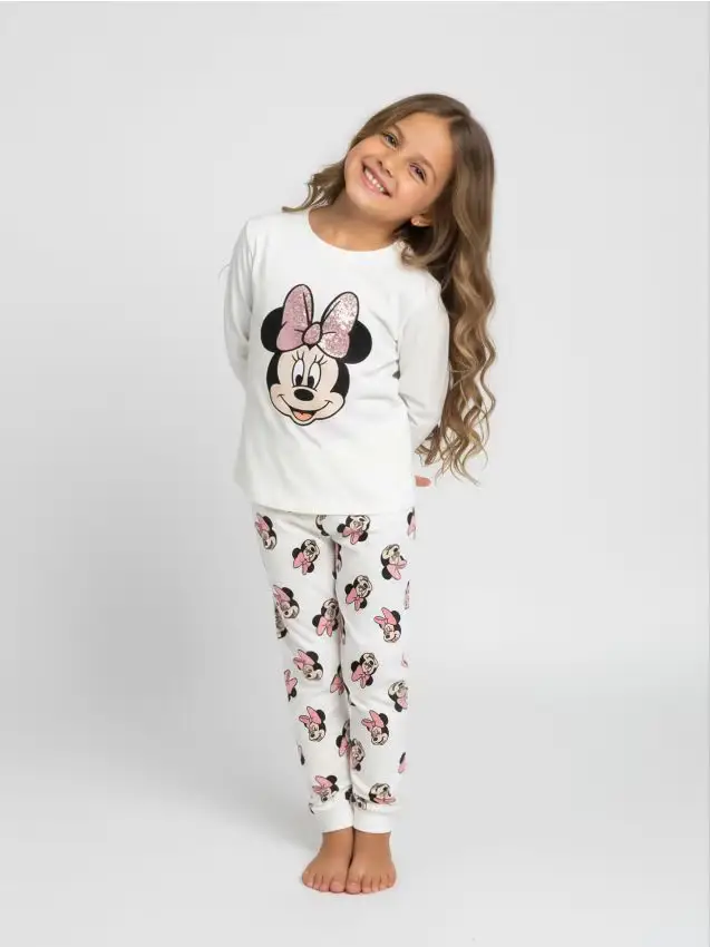 Pigiama due pezzi Minnie Mouse - panna