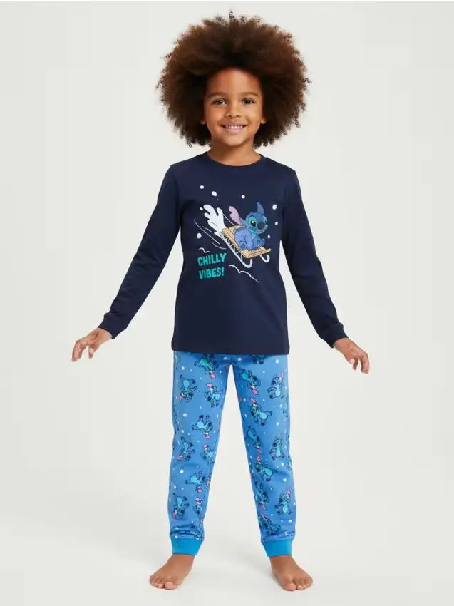 Pigiama due pezzi Stitch - blu scuro