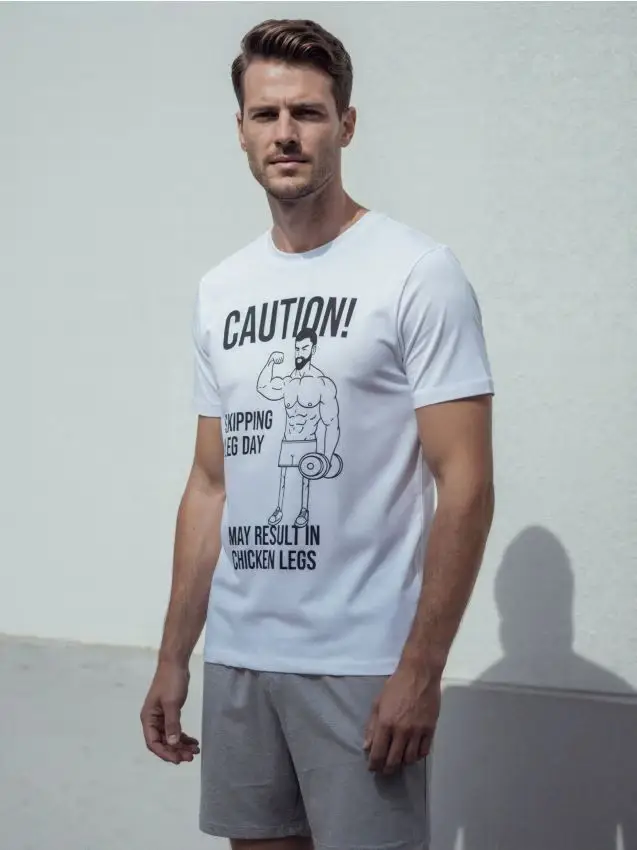 Pigiama in cotone a due pezzi con stampa - multicolor