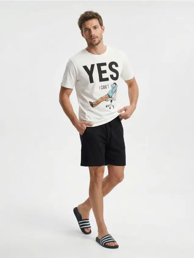 Pigiama in cotone a due pezzi con stampa - multicolor