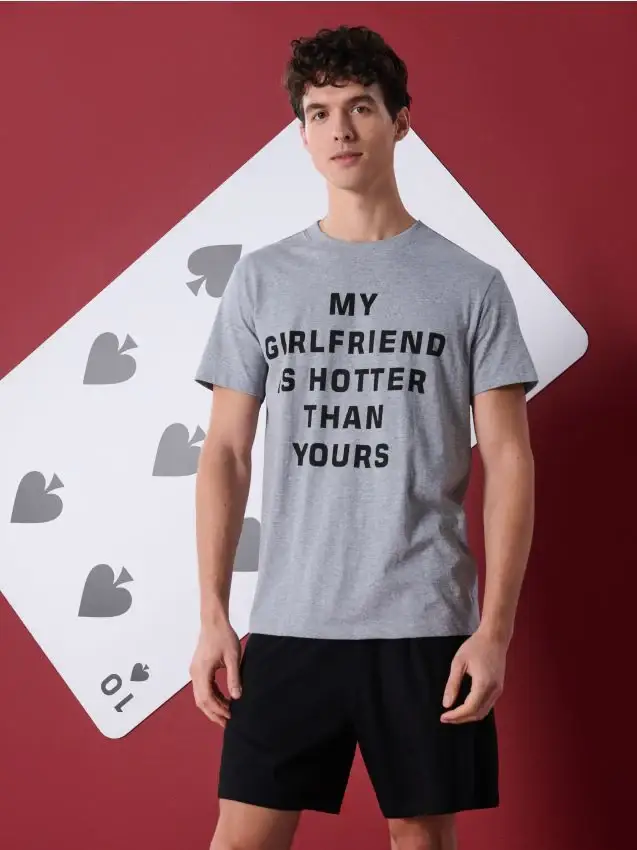 Pigiama in cotone a due pezzi - multicolor