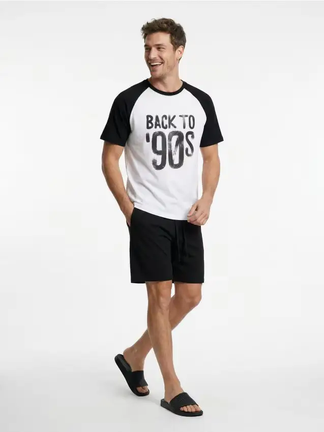 Pigiama in cotone a due pezzi - multicolor