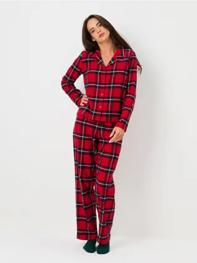 Pigiama in cotone a due pezzi - multicolor