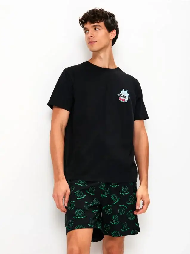 Pigiama in cotone a due pezzi Rick & Morty - multicolor