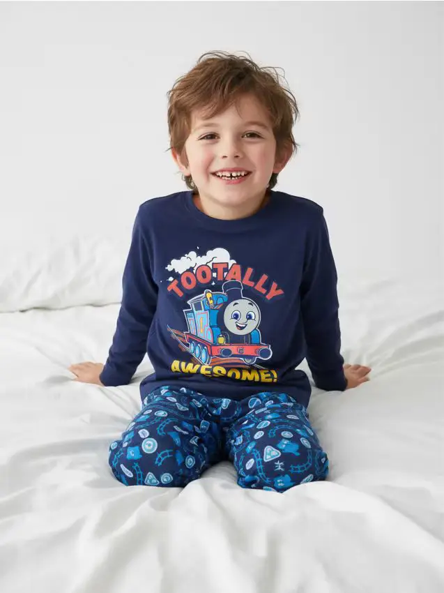 Pigiama in cotone a due pezzi Thomas & Friends - blu scuro