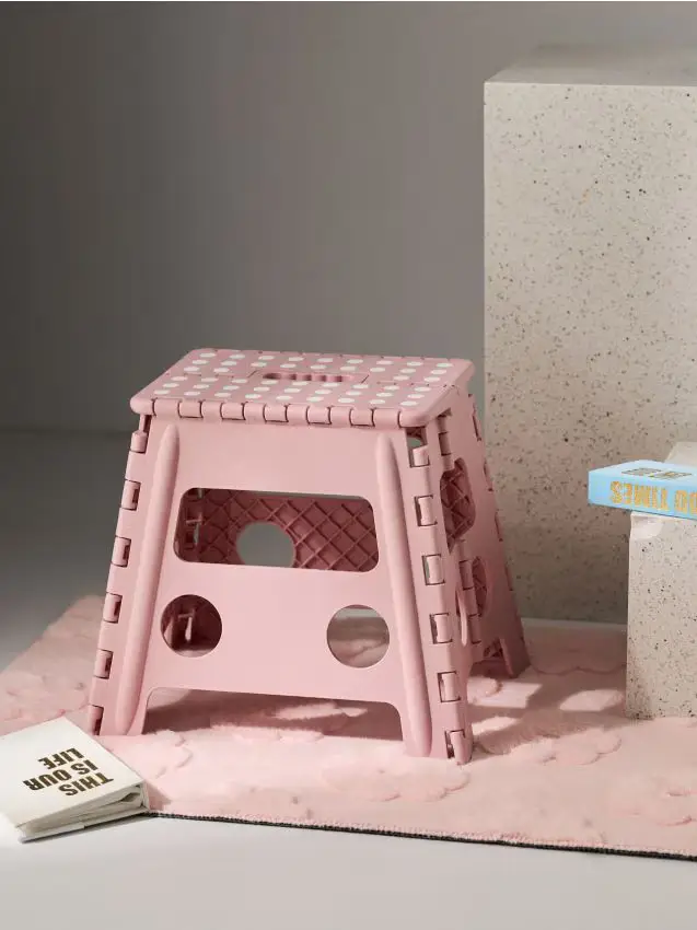 Poggiapiedi pieghevole - rosa pastello