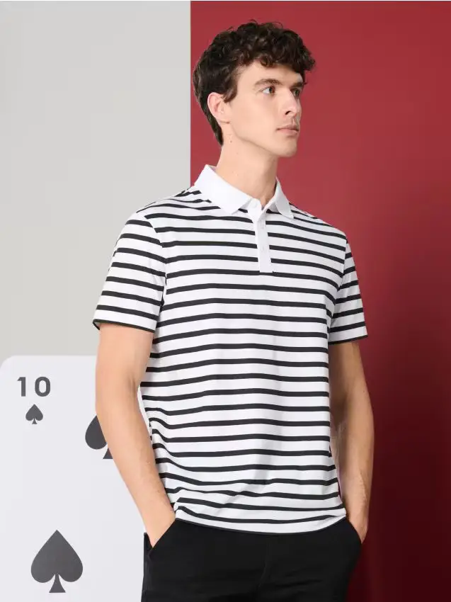 Polo in cotone - nero