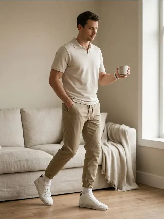 Polo in cotone - nude