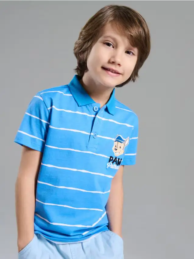 Polo in cotone PAW Patrol - acqua