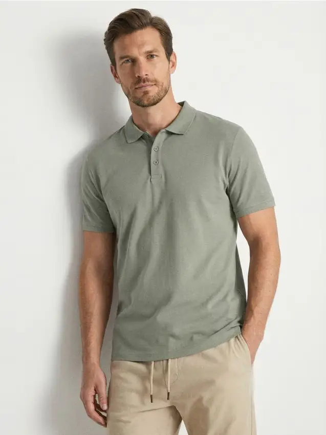 Polo in cotone - verde chiaro
