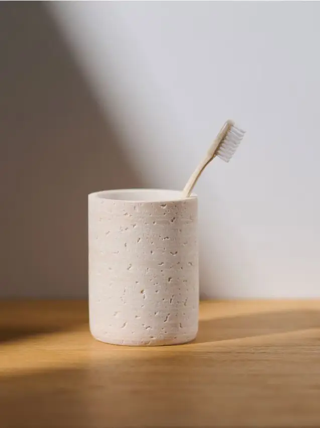 Porta-spazzolino da denti - beige