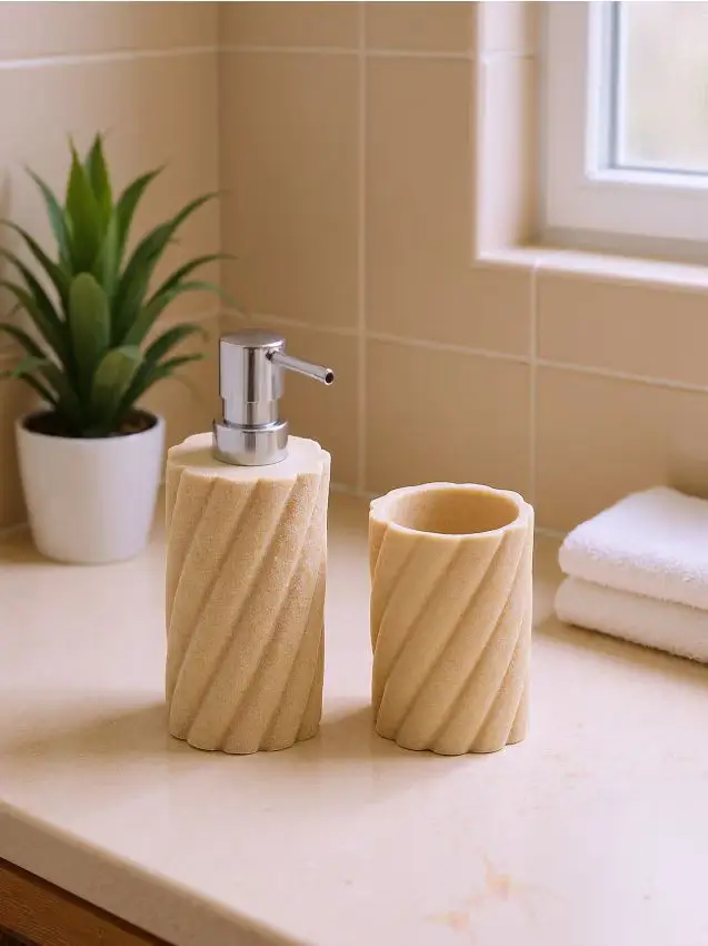 Porta-spazzolino da denti - beige