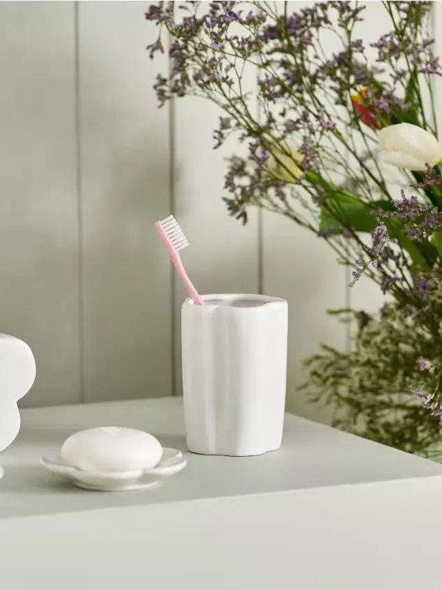 Porta-spazzolino da denti - bianco