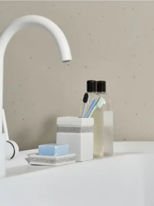 Porta-spazzolino da denti - bianco