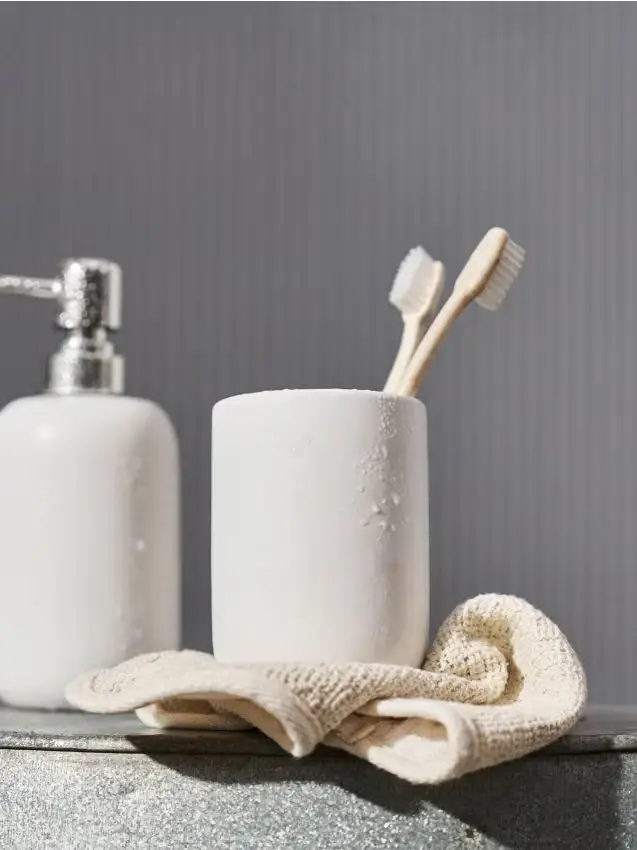 Porta-spazzolino da denti - bianco