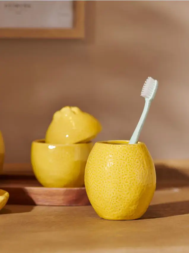 Porta-spazzolino da denti - giallo