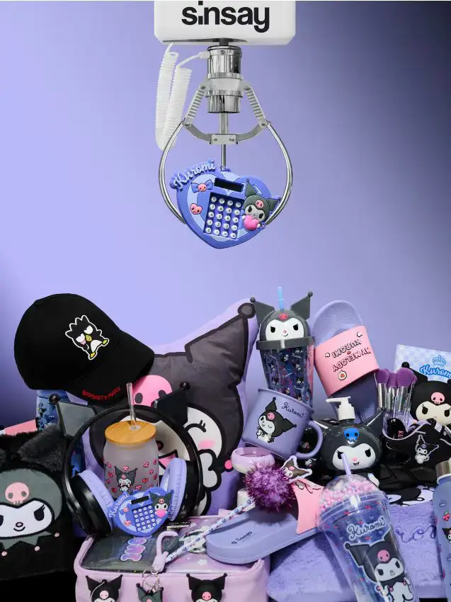 Portachiavi con calcolatrice Kuromi - viola