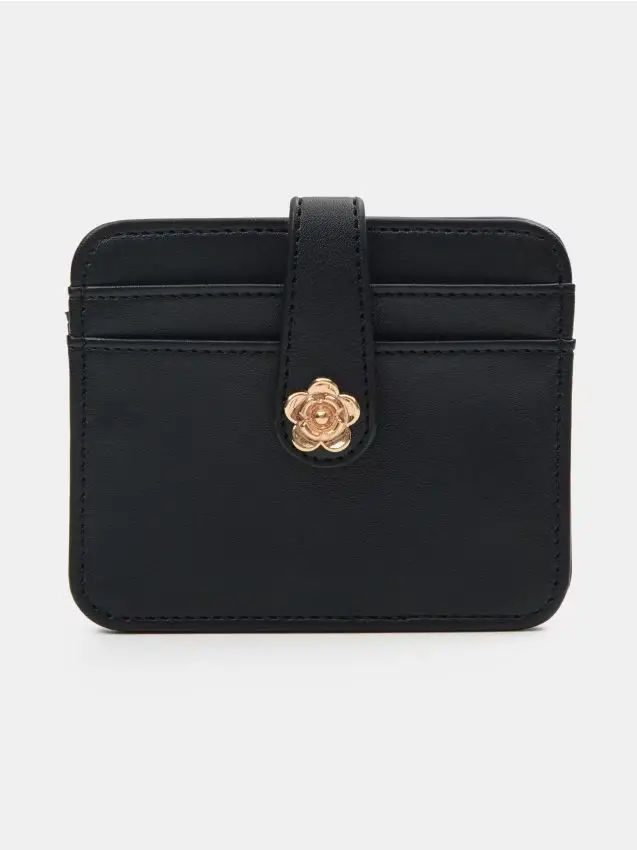 Portafoglio piccolo con portacarte - nero