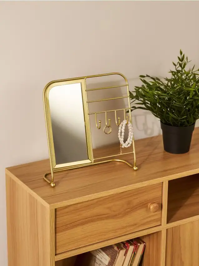 Portagioie con specchio - oro