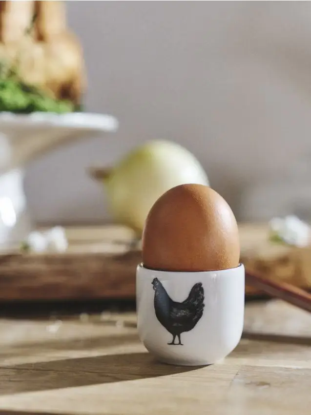 Portauova in ceramica, confezione da 2 - bianco