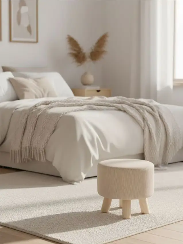 Pouf rotondo - panna