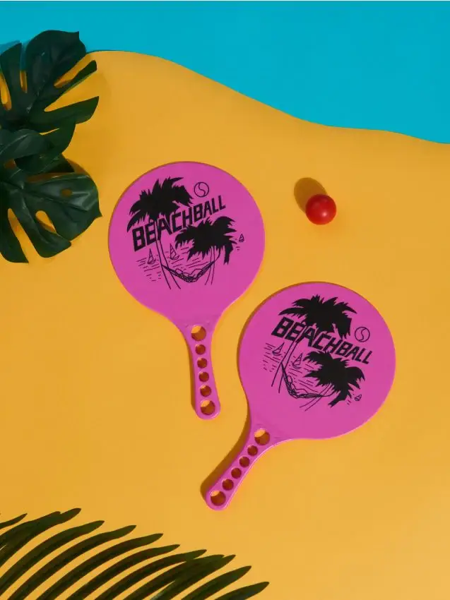 Racchette da spiaggia con pallina - rosa pastello