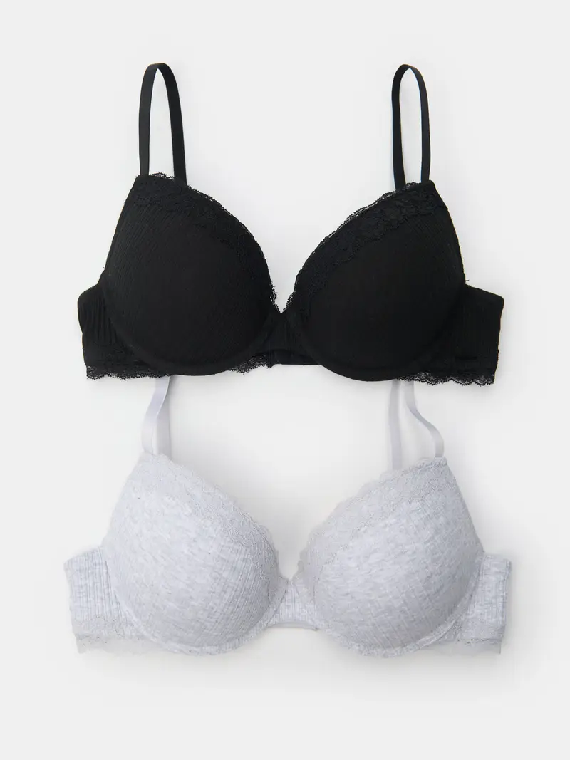 Reggiseno in cotone 2 pack - multicolor miniatura 2