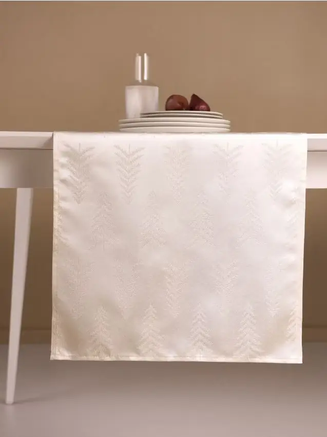 Runner da tavola con motivo natalizio - panna