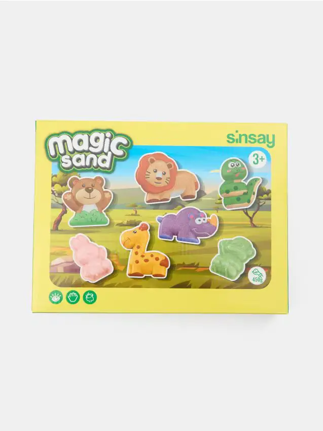 Sabbia cinetica Magic Sand con stampini - multicolor