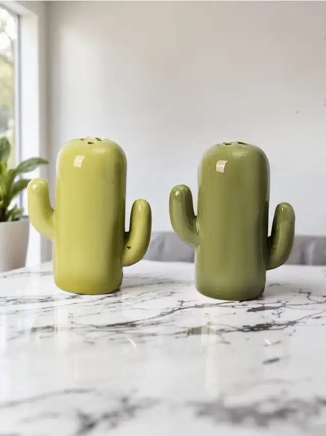 Saliera e pepiera - verde chiaro