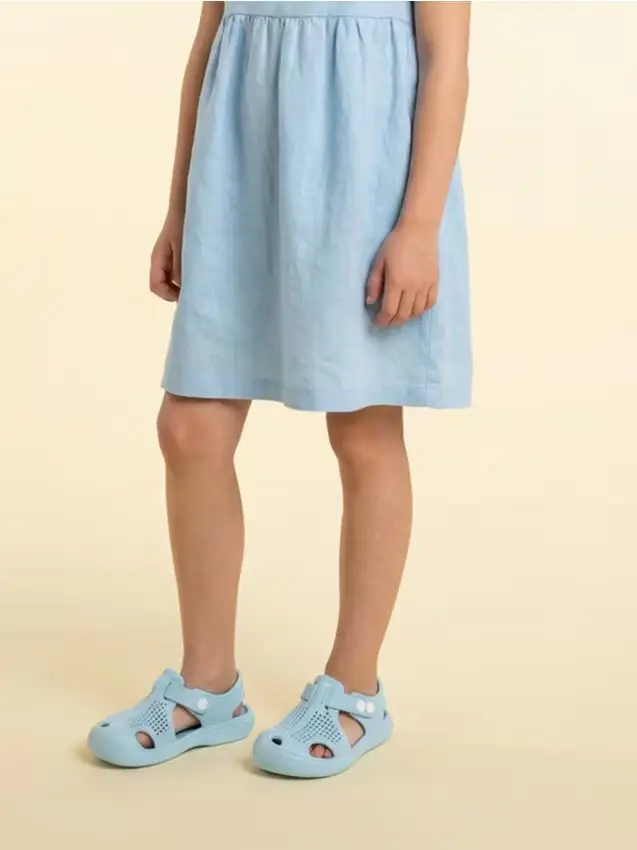 Sandali con chiusura a clip - azzurro