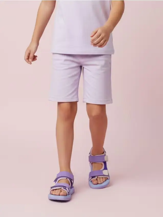 Sandali con chiusura a strappo - lavanda