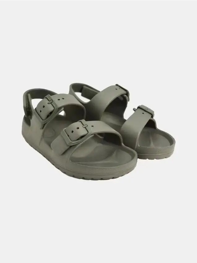 Sandali con chiusura a strappo - verde