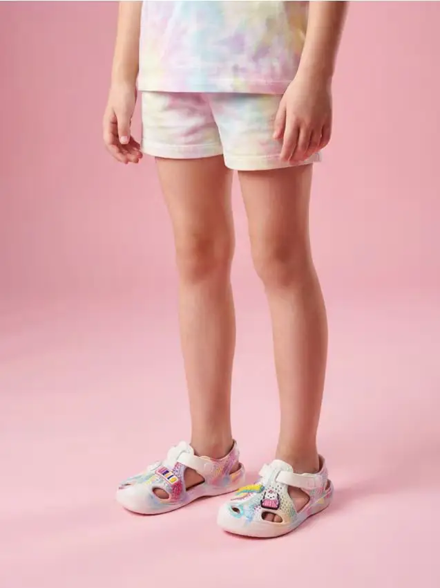 Sandali per bambini in schiuma EVA con elementi 3D - giallo chiaro