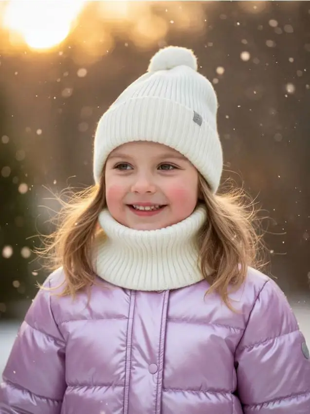 Scaldacollo con dolcevita - panna