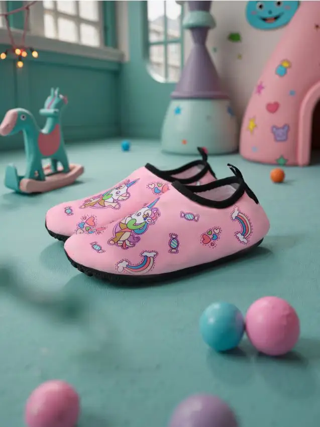 Scarpe da spiaggia con motivo unicorno - rosa