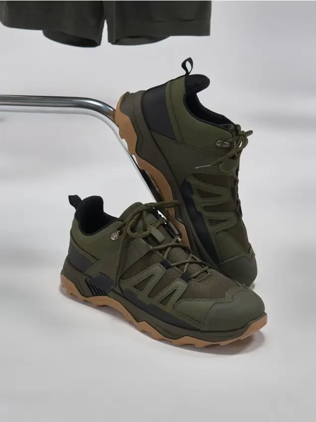 Scarpe da trekking con lacci - khaki
