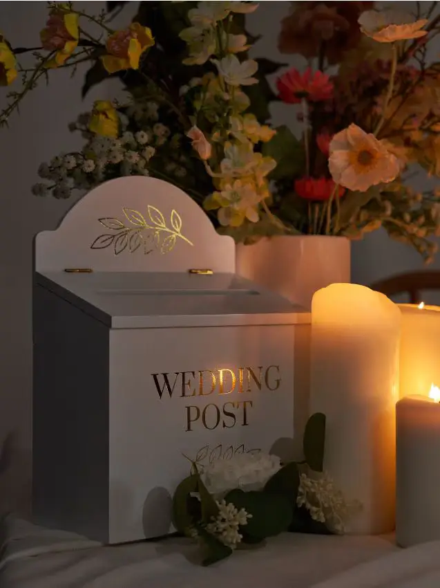Scatola per buste da matrimonio - bianco