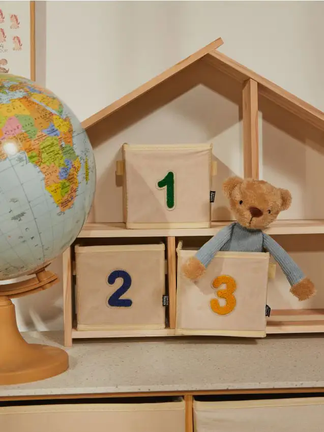 Scatola per stoccaggio 3 confezioni - beige