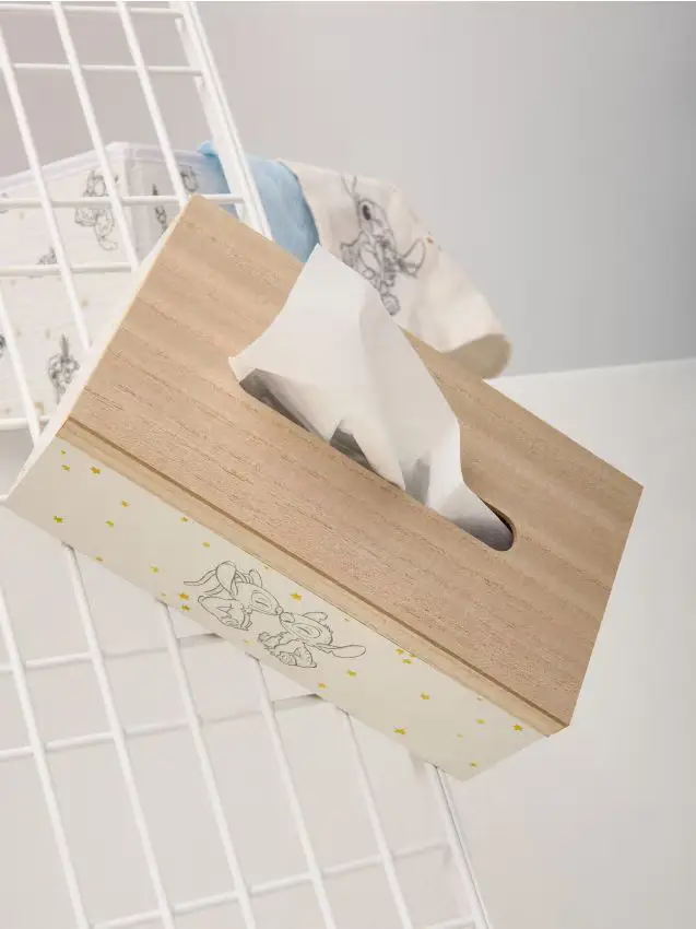 Scatola porta-fazzoletti di carta Stitch - beige