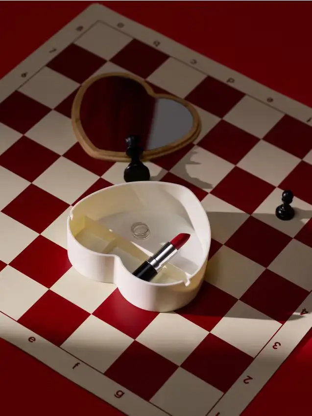 Scatola portaoggetti a forma di cuore - rosa pastello