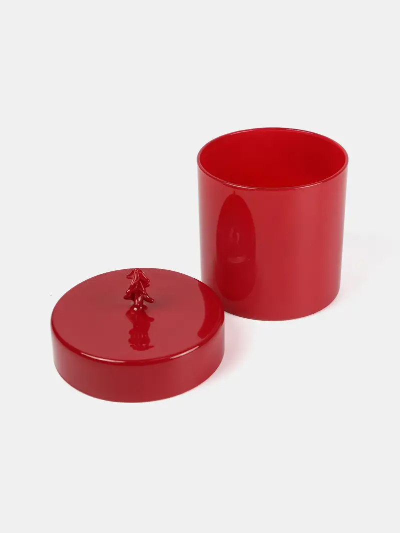 Scatola portaoggetti con coperchio - rosso miniatura 4