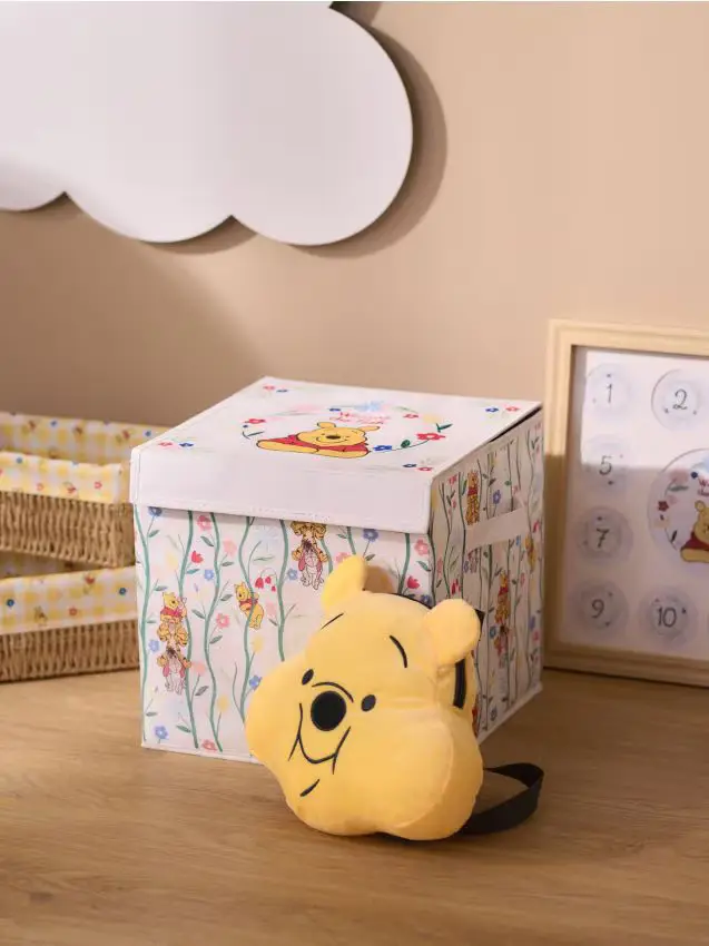 Scatola portaoggetti con coperchio Winnie the Pooh - panna