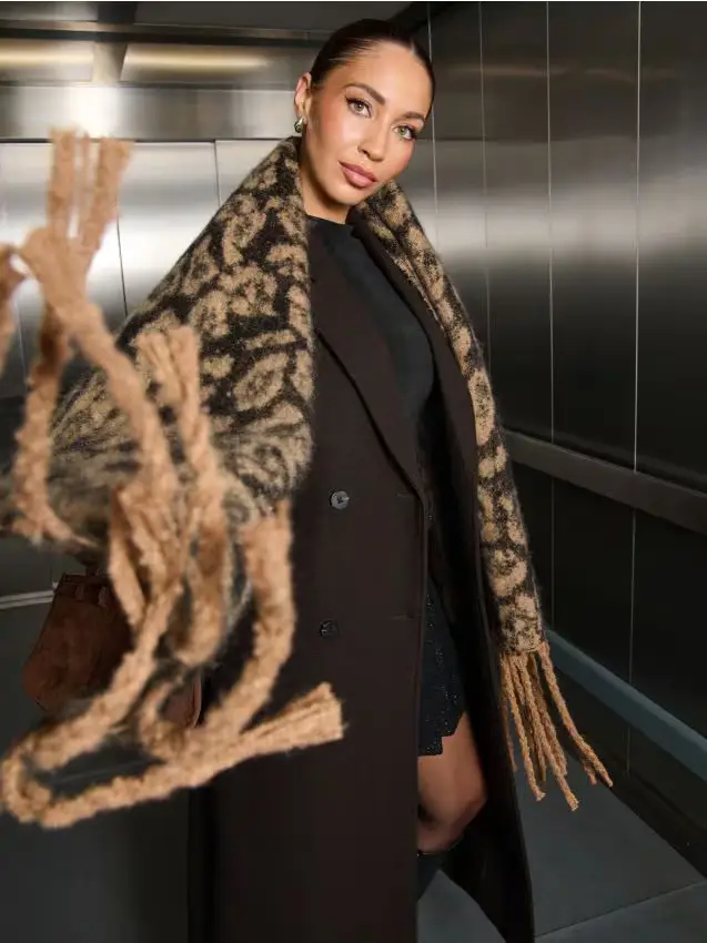 Sciarpa con frange - multicolor