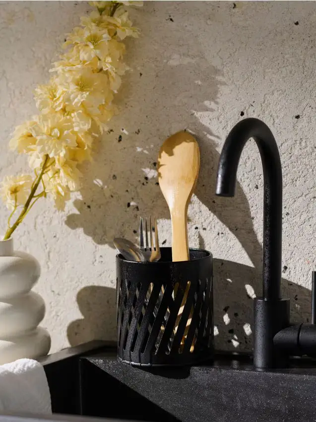 Scolapiatti in acciaio inox - nero