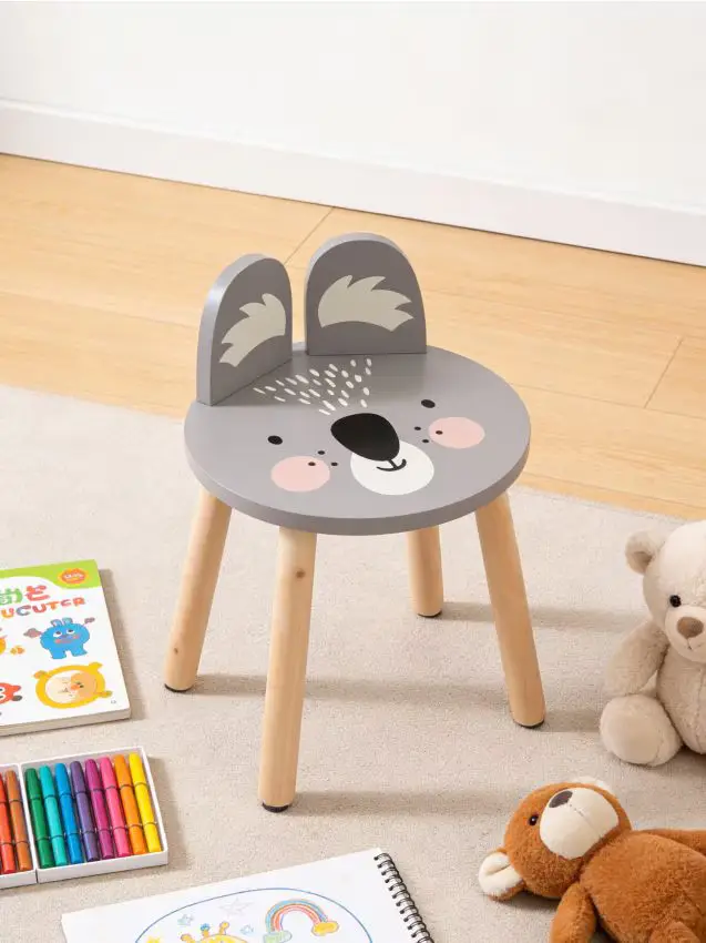 Sedia per bambini con motivo koala - grigio chiaro
